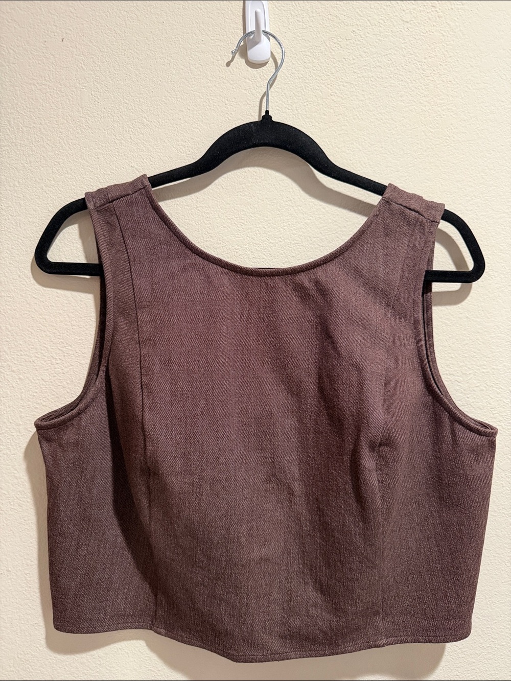 Express Plum/Brown  Ribbed Sleeveless Top